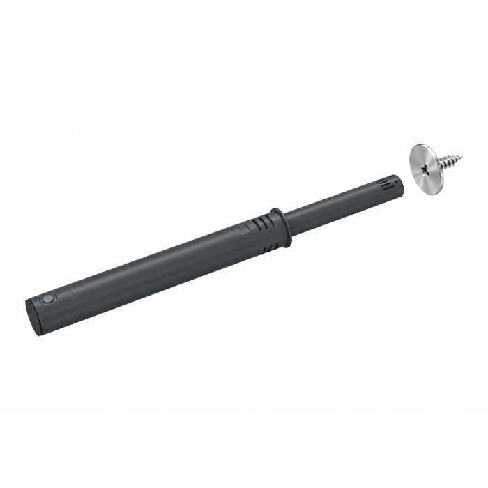 DTC Built-In Push Latch for Cabinet Doors, Grey