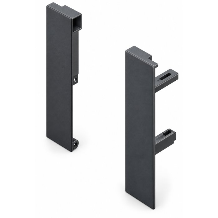 DTC Magic Pro Front fixing-brackets for high inner drawer with square cross rail, grey matt