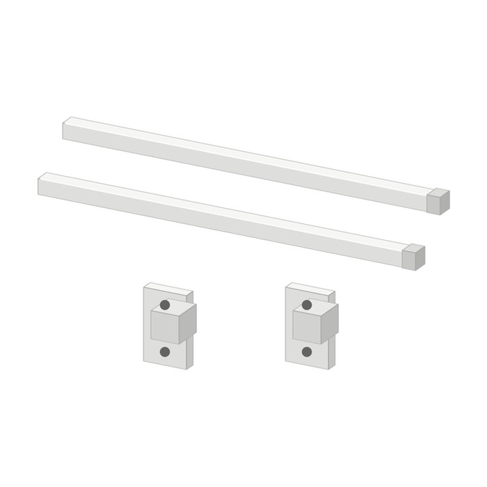 DTC Magic Star Side Rail with Bracket, 350 mm, White