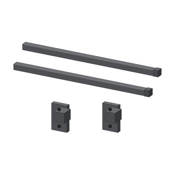 DTC Magic Star Side Rail with Bracket, 350 mm, Grey