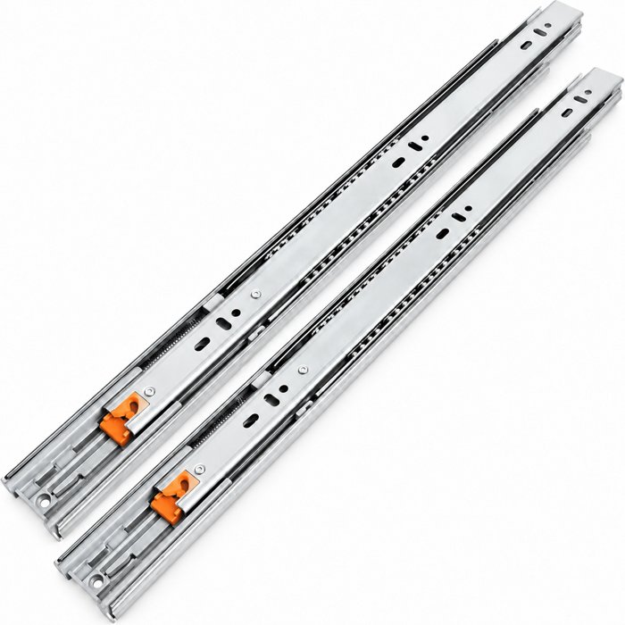 DTC 45 mm Full-Extension Ball-Bearing Slide, Push Open, 14" (350 mm)