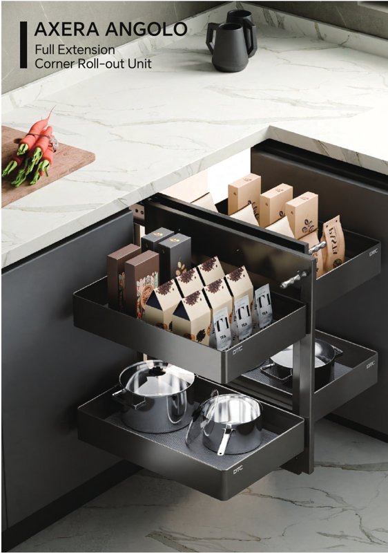DTC AXERA ANGOLO Full-Extension Corner Pull-Out, 800 mm