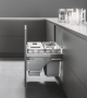 VIBO Globe Waste Bin Pull-Out, Manual Lids, 450 mm, 2 x 30 L
