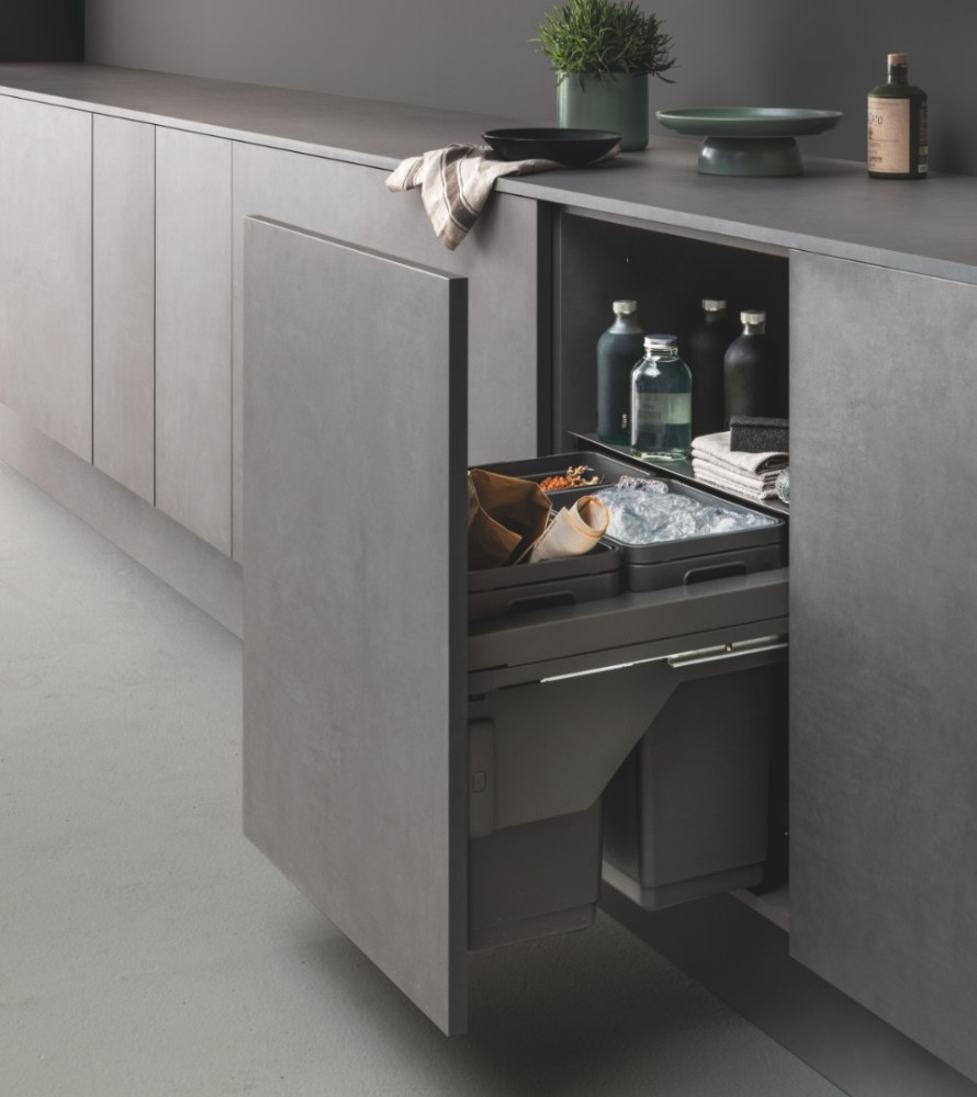 VIBO Globe Waste Bin Pull-Out with Shelf, 300 mm, 36 L