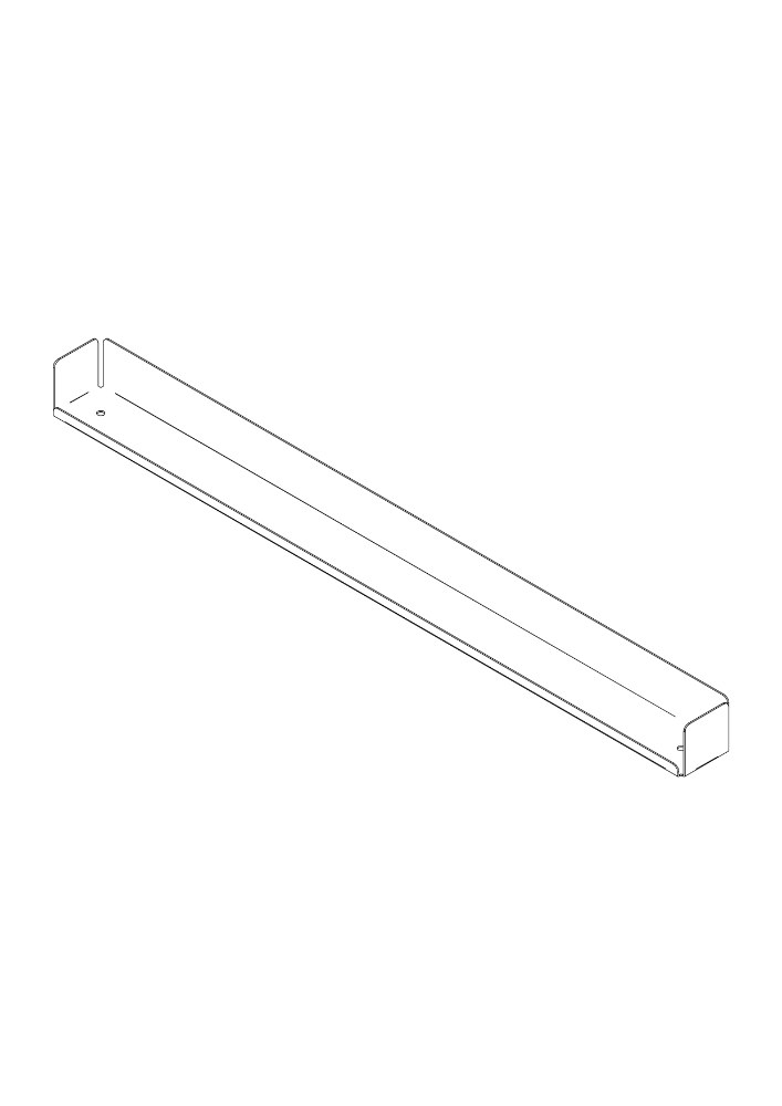 VIBO SpaceLock Drawer Compensator, 1200 mm, Flat Black