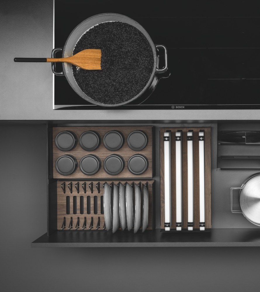 VIBO SpaceLock Dish Holder (up to 12 dishes), Flat Black