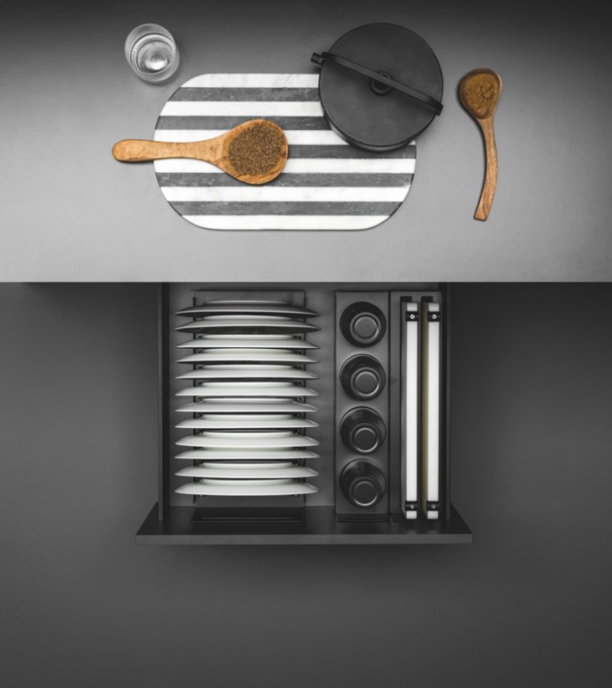 VIBO SpaceLock Mini Cutting Board Holder, Flat Black