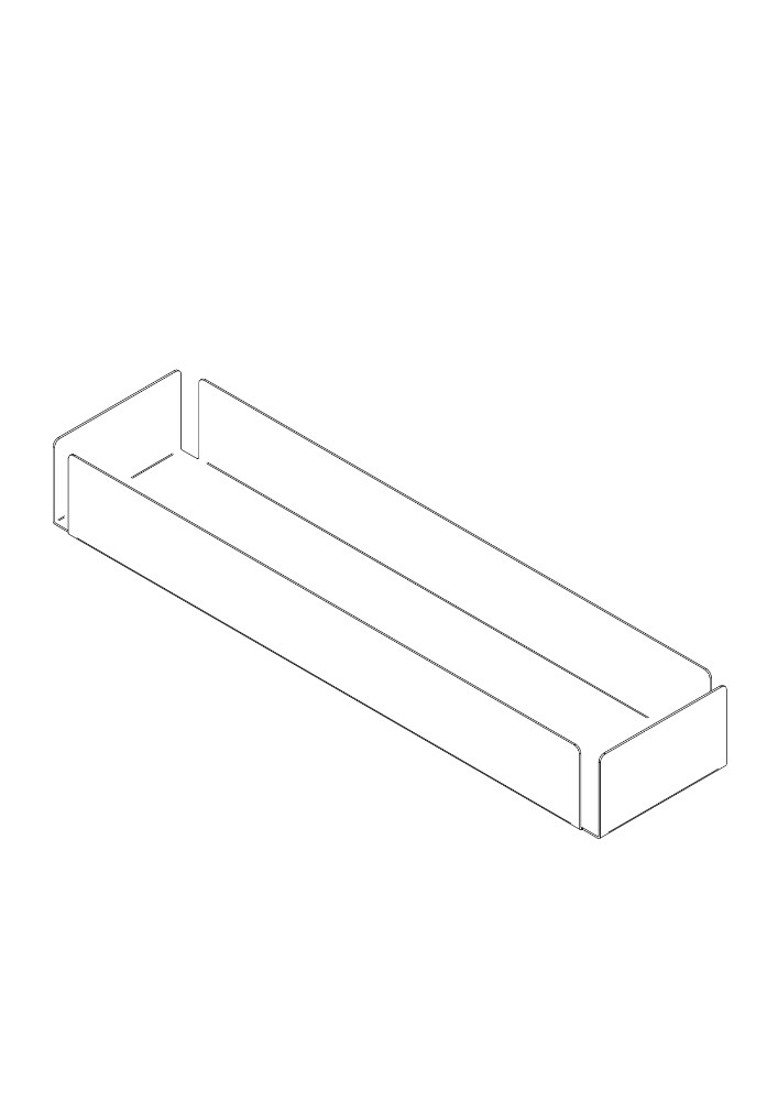VIBO SpaceLock Mini Tray, Flat Black