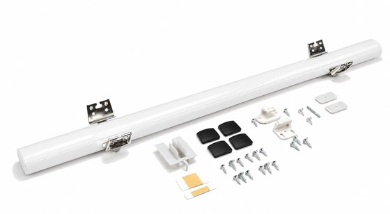 Rincomatic Plus40 Corner Hinge Kit, Gloss White, 36 in