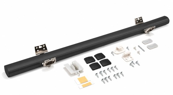 Rincomatic Plus40 Corner Hinge Kit, Matt Black, 29-3/4 in