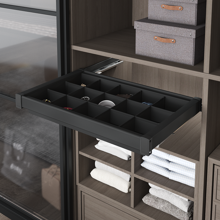 Undermount Rail Aluminium Shelf with Division