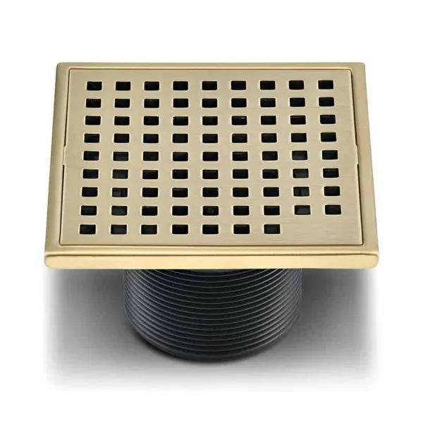 MIRA CENTER DRAIN 4"X4" GOLD