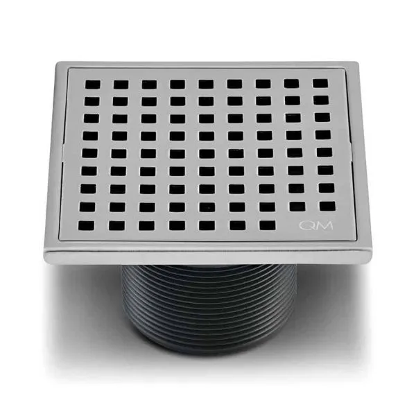 MIRA CENTER DRAIN 4"X4" SATIN